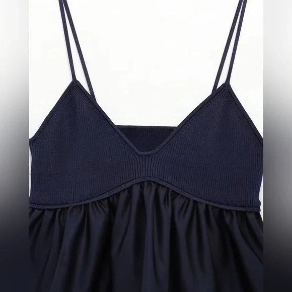 Commense Ruffle Crop Cami Top - Picture 2 of 3